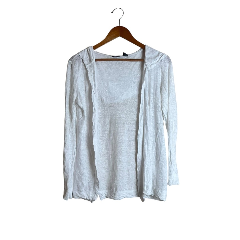 Tahari 100% linen knit hooded cardigan.‎ Size small